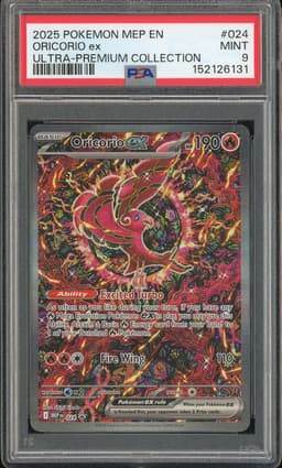 2025 Pokemon Mega Evolution Premium Collection Oricorio ex #024 PSA 9