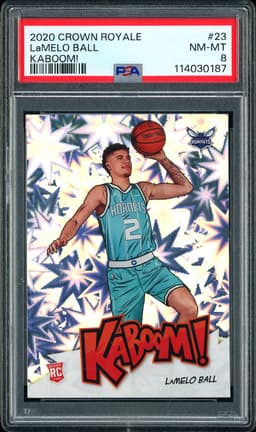 2020 Crown Royale Kaboom! LaMelo Ball #23 PSA 8