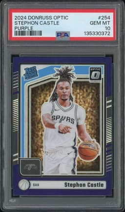 2024 Donruss Optic Stephon Castle #254 Purple PSA 10