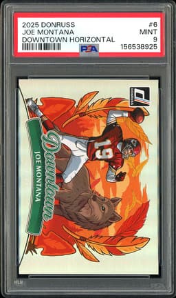 2025 Donruss Downtown Horizontal Joe Montana #6 PSA 9