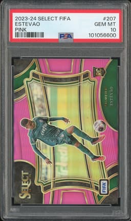 2023-24 Select FIFA Estevao #207 Pink /75 PSA 10
