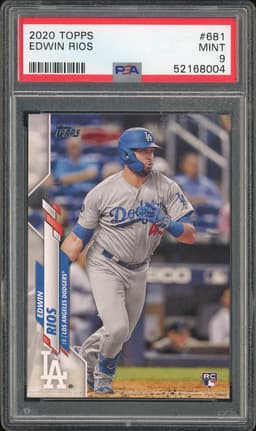 2020 Topps Edwin Rios #681 PSA 9