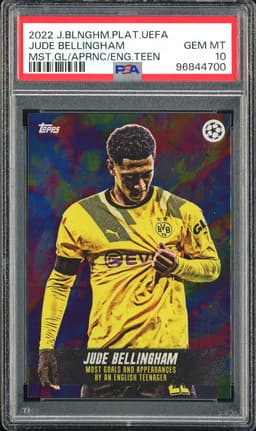 2022 Topps UEFA Champions League Milestones Jude Bellingham PSA 10
