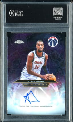 2025-26 Topps Chrome Updates Basketball Chromographs Alex Sarr #CH-AS Autograph