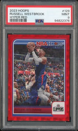 2023 Hoops Russell Westbrook #129 Hyper Red PSA 9