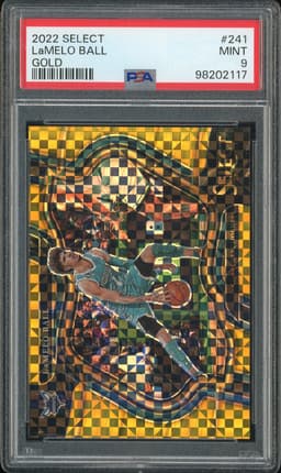 2022 Select Prizm LaMelo Ball #241 Gold PSA 9