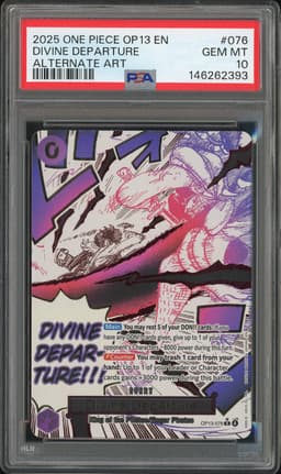 One Piece Divine Departure #OP13-076 Carrying on His Will Alternate Art PSA 10