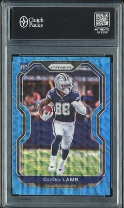 2020 Panini Prizm CeeDee Lamb #334 Blue Wave
