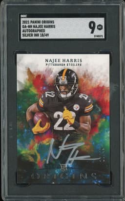 2021 Panini Origins Najee Harris #OA-NH Silver Ink Autograph /49 SGC 9