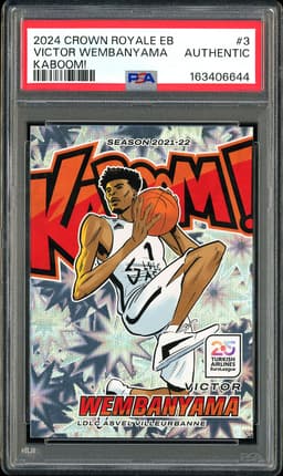 2024 Crown Royale Kaboom! Victor Wembanyama #3 PSA Authentic