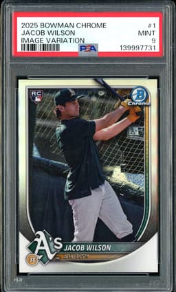 2025 Bowman Chrome Image Variation Jacob Wilson #1 PSA 9
