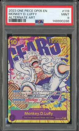 One Piece Monkey D. Luffy #OP05-119 Awakening of the New Era SEC Alternate Art PSA 9
