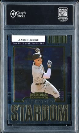 2021 Panini Contenders Ticket to Stardom Aaron Judge #TTS-AJ Season Ticket /99