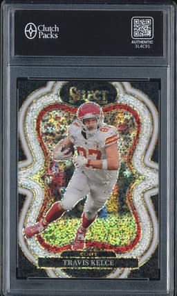 2025 Panini Select Suite Level Travis Kelce #307 White Sparkle