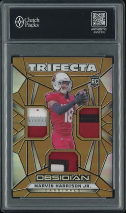 2024 Panini Obsidian Trifecta Marvin Harrison Jr. #TS-MHJ Gold /10