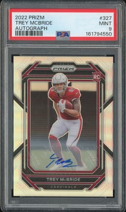 2022 Panini Prizm Trey McBride #327 Autograph PSA 9