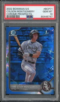 2022 Bowman Chrome Prospects Colson Montgomery #BCP71 Sapphire PSA 10