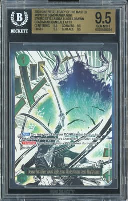 One Piece Demon Aura Nine Sword Style Asura Blades Drawn Dead Man's Game #OP12-037 Legacy of the Master Alternate Art BGS 9.5