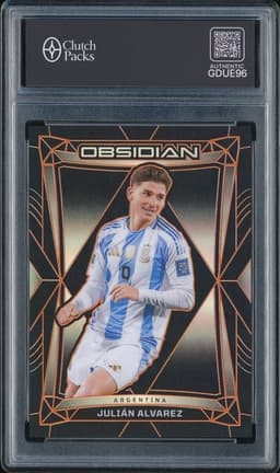 2024-25 Panini Obsidian Julián Alvarez #73 Orange Electric Etch /40