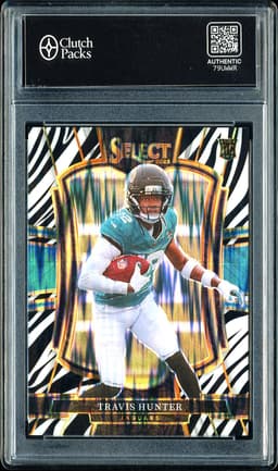 2025 Panini Select Premier Level Travis Hunter #128 Zebra