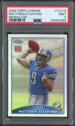 2009 Topps Chrome Matthew Stafford #TC210 Refractor PSA 9