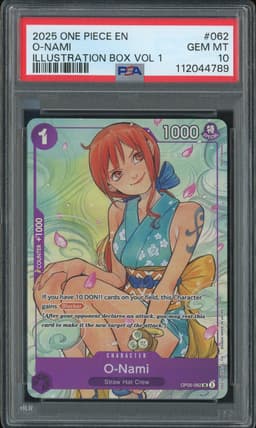 One Piece O-Nami #OP05-062 Illustration Box Vol.1 Promo Foil PSA 10