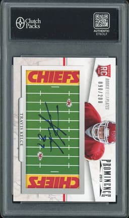2013 Panini Prominence Rookie Field Plates Travis Kelce #192 Autograph /200