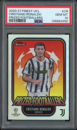 2020-21 Topps Finest UCL Prized Footballers Cristiano Ronaldo #CR PSA 10