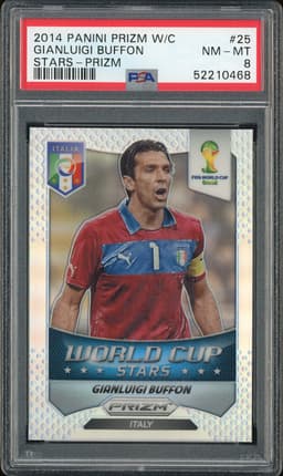 2014 Panini Prizm World Cup Stars Gianluigi Buffon #25 Prizm PSA 8