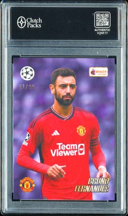 2023 Topps Merlin Heritage Bruno Fernandes #046 Purple /99