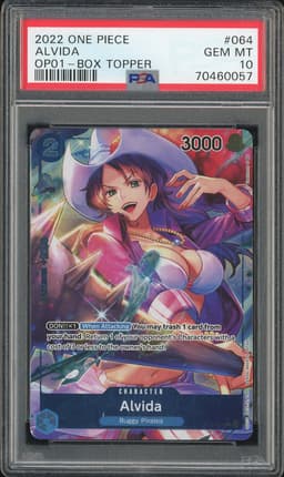One Piece Alvida #OP01-064 Romance Dawn Box Topper PSA 10