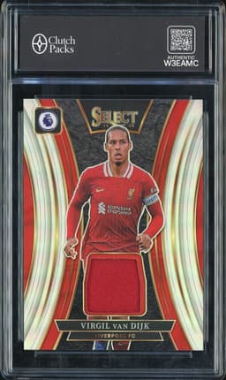 2024-25 Panini Select Premier League Soccer Virgil van Dijk #SM-VVD Red Prizm Memorabilia