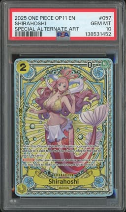 One Piece Shirahoshi #EB01-057 Op11 A Fist of Divine Speed Alternate Art PSA 10