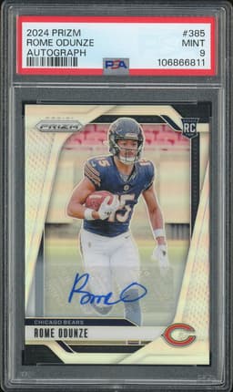 2024 Panini Prizm Rome Odunze #385 Autograph PSA 9