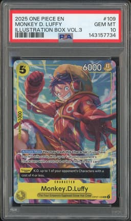 One Piece Monkey D. Luffy #OP07-109 500 Years in the Future SR PSA 10