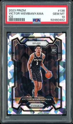 2023 Panini Prizm Victor Wembanyama #136 Ice PSA 10