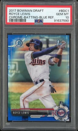 2017 Bowman Draft Chrome Royce Lewis #BDC-1 Blue Refractor /150 PSA 10