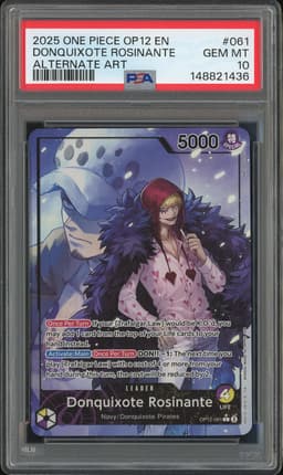 One Piece Donquixote Rosinante #OP12-061 Legacy of the Master Alternate Art PSA 10