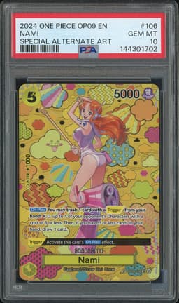 One Piece Nami #OP08-106 OP09 Emperors in The New World SP PSA 10