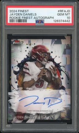 2024 Topps Finest Rookie Finest Autograph Jayden Daniels #RFA-JD PSA 10