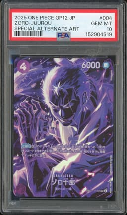 One Piece Zoro-Juurou #ST18-004 Legacy of the Master SP Special Alternate Art PSA 10