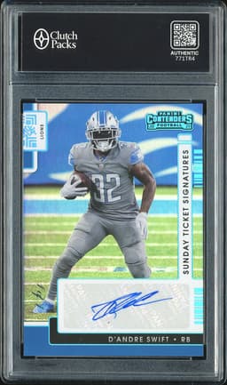 2021 Panini Contenders Sunday Ticket Signatures D'Andre Swift #STS-DAS Autograph Platinum 1/1