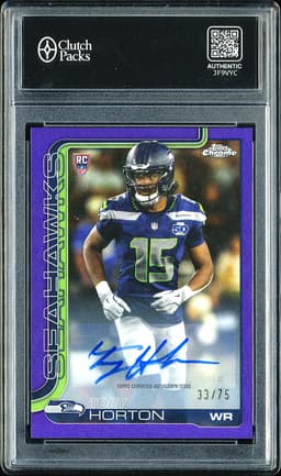 2025 Topps Chrome Rookie Autograph Tory Horton #RRA-TOH Purple Refractor Auto /75