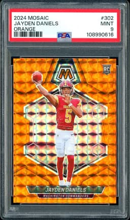 2024 Panini Mosaic Jayden Daniels #302 Orange /199 PSA 9