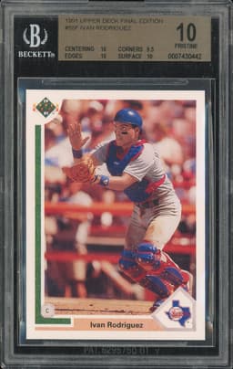 1991 Upper Deck Final Edition Ivan Rodriguez #55F BGS 10