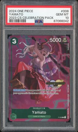 One Piece Yamato #008 Championship 2023 Celebration Pack PSA 10