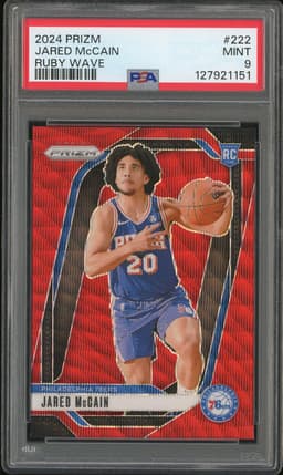 2024 Prizm Jared McCain #222 Ruby Wave PSA 9