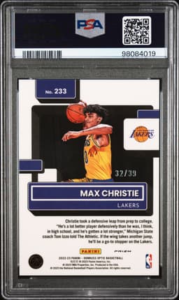 #233 MAX CHRISTIE