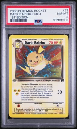 #83 DARK RAICHU-HOLO