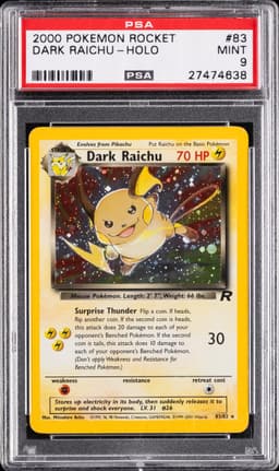 #83 DARK RAICHU-HOLO